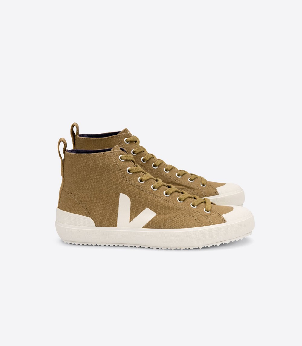 Veja Sneakers Mens - Nova High Top Canvas - Brown/White - 9351PVYBI